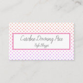 visitekaartje "Rainbow Glitter Dot" (Voorkant)