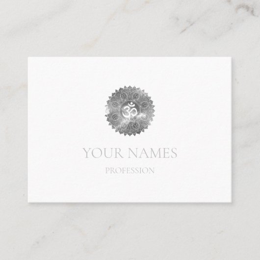 VISITEKAARTJE: RAINBOW MANDALA + OHM VISITEKAARTJE (Voorkant)