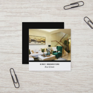 Visitekaartje Realtor Foto Aangepaste Sjabloon Pla