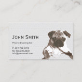 Visitekaartje rechercheur Pug Investigator (Voorkant)