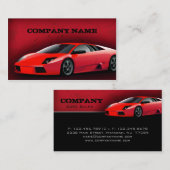 visitekaartje Red Sports Car (Voorkant / Achterkant)