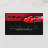 visitekaartje Red Sports Car (Achterkant)