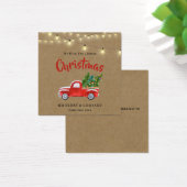 Visitekaartje  Red Truck en Tree Holiday (Bureau)