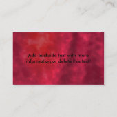 visitekaartje Red Velvet (Achterkant)