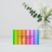 Visitekaartje regenboogstripe Sheen (Staand voorkant)