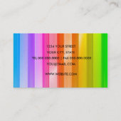 Visitekaartje regenboogstripe Sheen (Achterkant)
