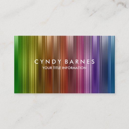 Visitekaartje regenboogstripe Sheen (Voorkant)
