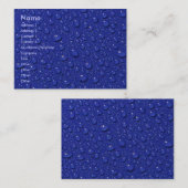 Visitekaartje Regendruppels (Voorkant / Achterkant)