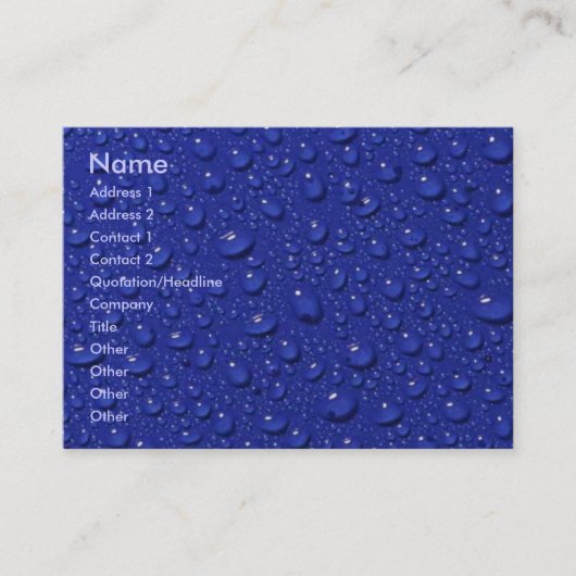 Visitekaartje Regendruppels (Voorkant)