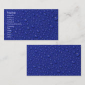 Visitekaartje Regendruppels (Voorkant / Achterkant)