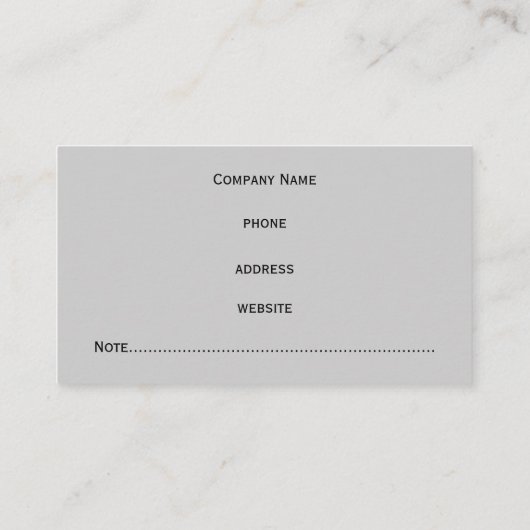 Visitekaartje Regendruppels (Achterkant)