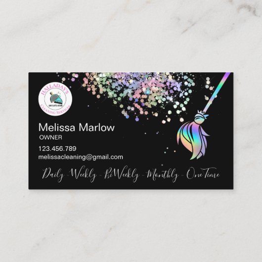 Visitekaartje reinigen (Achterkant)