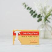 Visitekaartje reinigingsdiensten (Staand voorkant)
