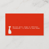 Visitekaartje reinigingsdiensten (Achterkant)