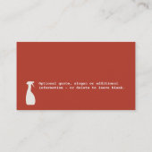 Visitekaartje reinigingsdiensten (Achterkant)