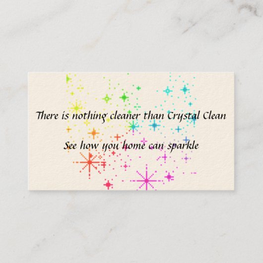 Visitekaartje reinigingsdiensten (Achterkant)