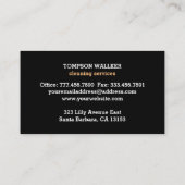 Visitekaartje reinigingsdiensten (Achterkant)