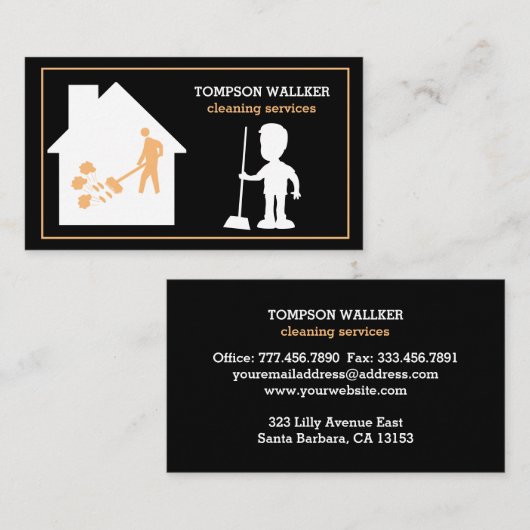 Visitekaartje reinigingsdiensten (Voorkant / Achterkant)