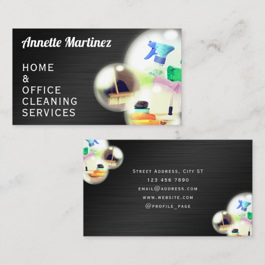 Visitekaartje reinigingsluchtbelletjes (Voorkant / Achterkant)