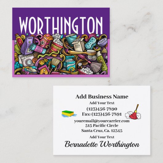 Visitekaartje reinigingsservice (Voorkant / Achterkant)