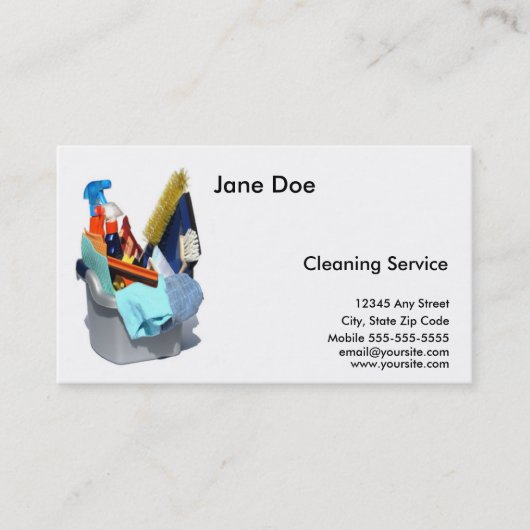 Visitekaartje reinigingsservice (Voorkant)