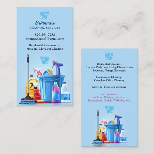 Visitekaartje reinigingsservice (Voorkant / Achterkant)