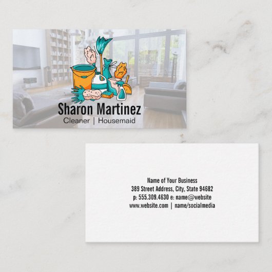Visitekaartje Reinigingsvaste services (Voorkant / Achterkant)