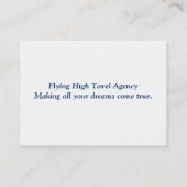 Visitekaartje reisagent (Achterkant)