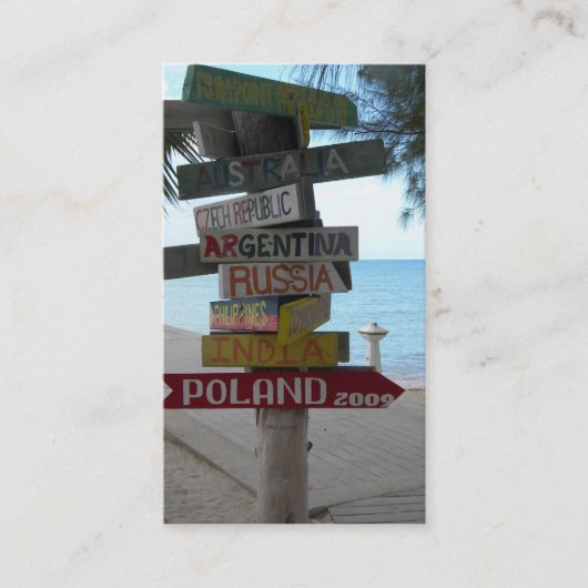 Visitekaartje reisagent (Voorkant)