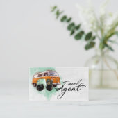 Visitekaartje reisagent (Staand voorkant)