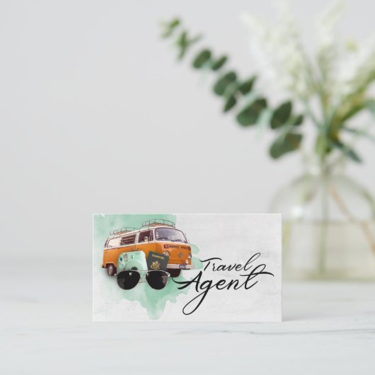 Visitekaartje reisagent (Staand voorkant)