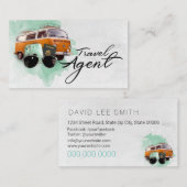 Visitekaartje reisagent (Voorkant / Achterkant)