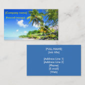 Visitekaartje reisagent (Voorkant / Achterkant)