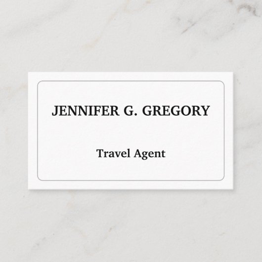 Visitekaartje Reisagent reinigen en (Voorkant)