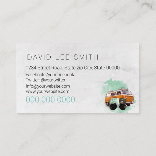 Visitekaartje reisbureau (Achterkant)