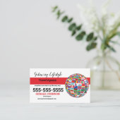 Visitekaartje reisbureau (Staand voorkant)