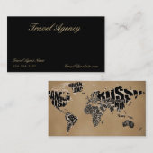 Visitekaartje reisbureau. (Voorkant / Achterkant)