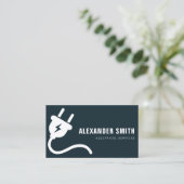 Visitekaartje rendy blauwe elektrische diensten (Staand voorkant)