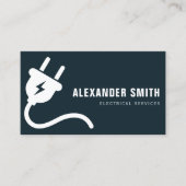 Visitekaartje rendy blauwe elektrische diensten (Voorkant)