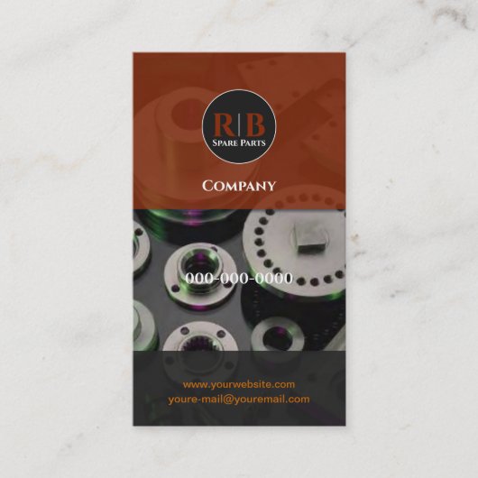 Visitekaartje reserveonderdelen (Voorkant)