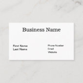 Visitekaartje Residential Cleaning Services (Voorkant)