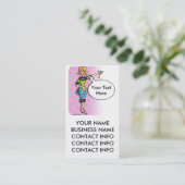 visitekaartje - Retro Martini Diva (Staand voorkant)