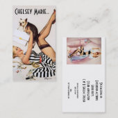 visitekaartje Retro Pinup (Voorkant / Achterkant)