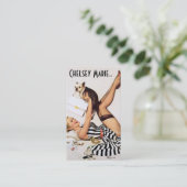 visitekaartje Retro Pinup (Staand voorkant)