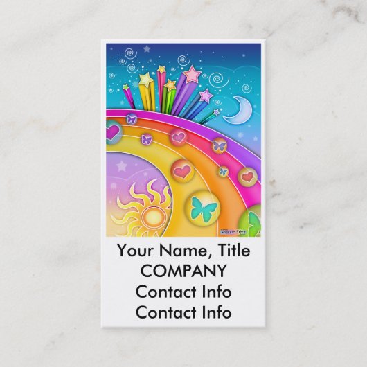 visitekaartje - Retro Sixties Pop Art Sky (Voorkant)