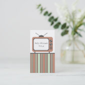Visitekaartje Retro-tv-set (Staand voorkant)