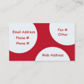 Visitekaartje Retrocirkels (Achterkant)