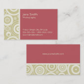 Visitekaartje Retrocirkels (Voorkant / Achterkant)