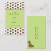 Visitekaartje ~ Retrosterren, cacao (Voorkant / Achterkant)