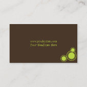 Visitekaartje ~ Retrosterren, olijfgroen (Achterkant)